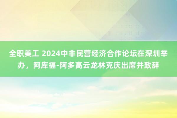 全职美工 2024中非民营经济合作论坛在深圳举办，阿库福-阿多高云龙林克庆出席并致辞